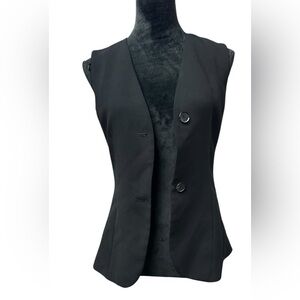 NWT Zara Women's Black two buttons Vest Size XS